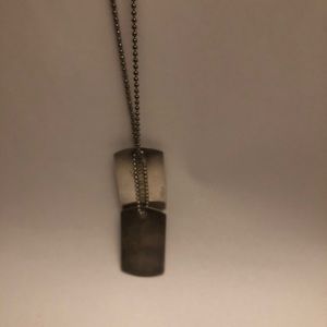 Dolce and Gabbana silver name tag or dog tag